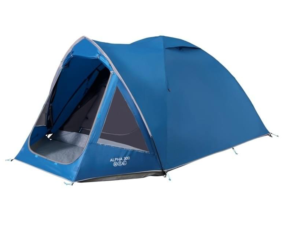 staal levend Booth Vango Alpha 300 / 3 Persoons Tent - Blauw