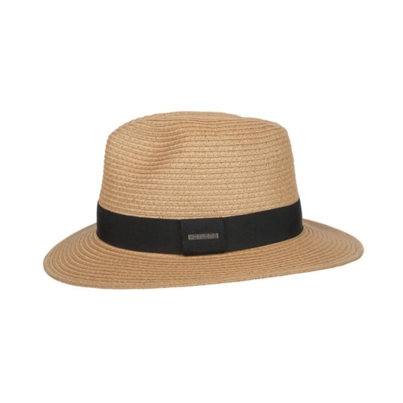 Hatland - UV-Fedora hoed voor volwassenen - Sim - Beige - maat 57CM