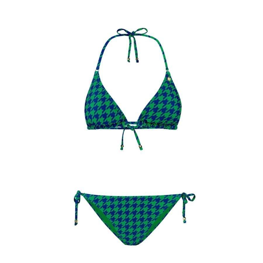 SHIWI Liz Pied de Poule Bikini Dames Blauw