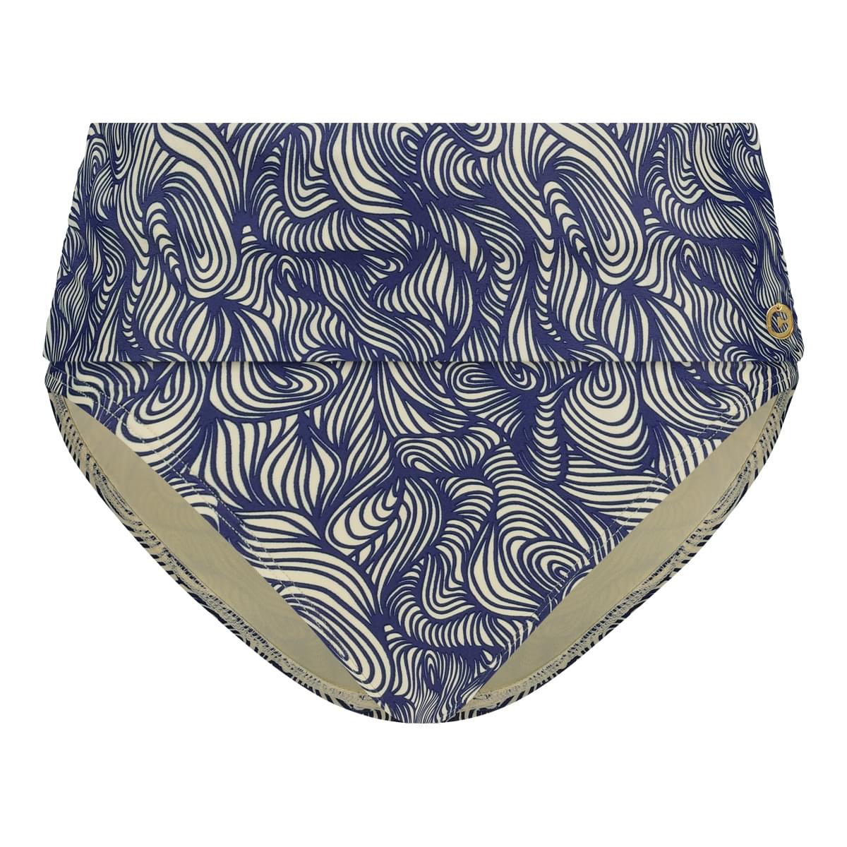 ten Cate Beach Abstract Flipover Bikini Broekje Dames Blauw