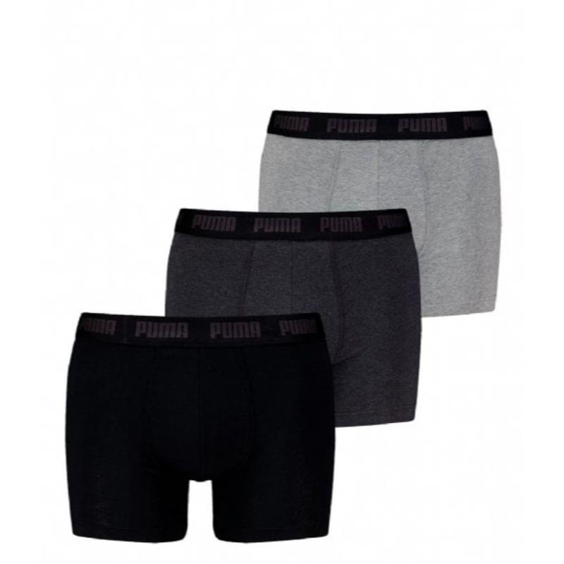 Puma Everyday Basic Boxershort Heren Set van 3 Donkergrijs