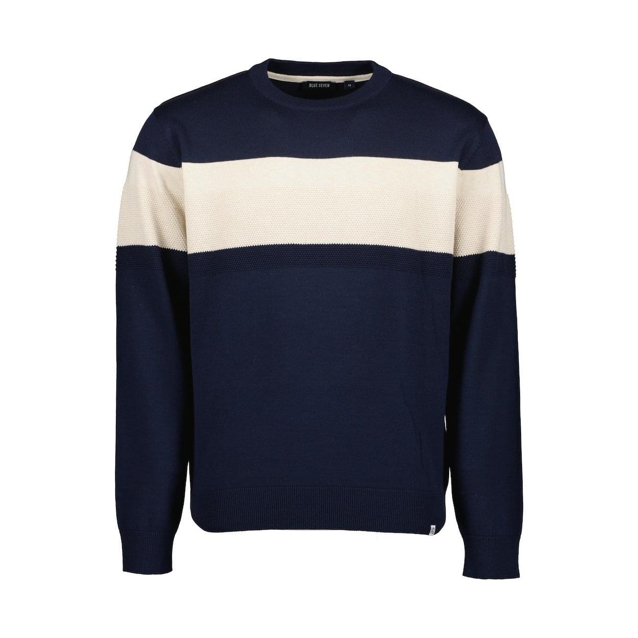 Blue Seven Stripe Trui Heren Blauw