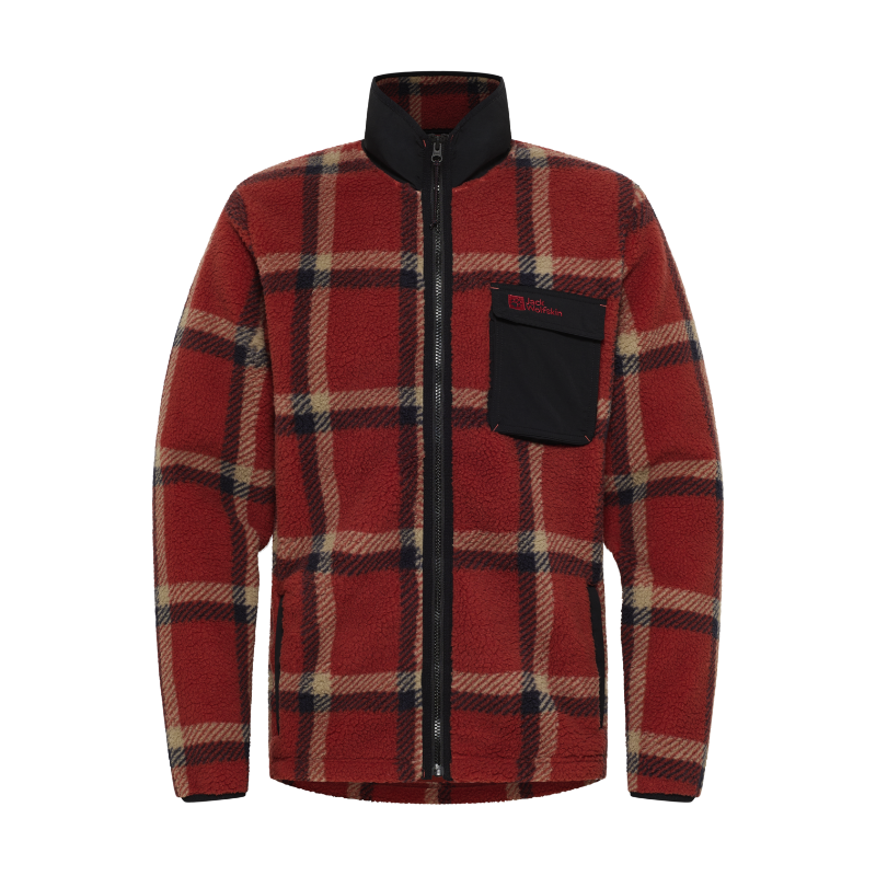 Jack Wolfskin Felslicht Check Fleece Vest Heren Bruin