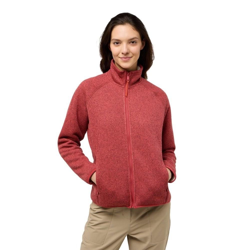 Jack Wolfskin Kaminfeuer Fleece Vest Dames Rood