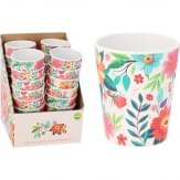 ML Beker Melamine Bloem Multicolor