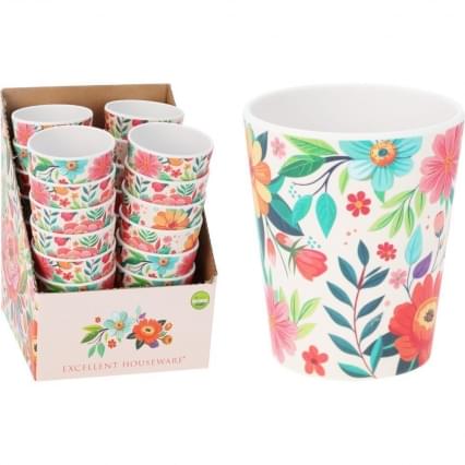 ML Beker Melamine Bloem