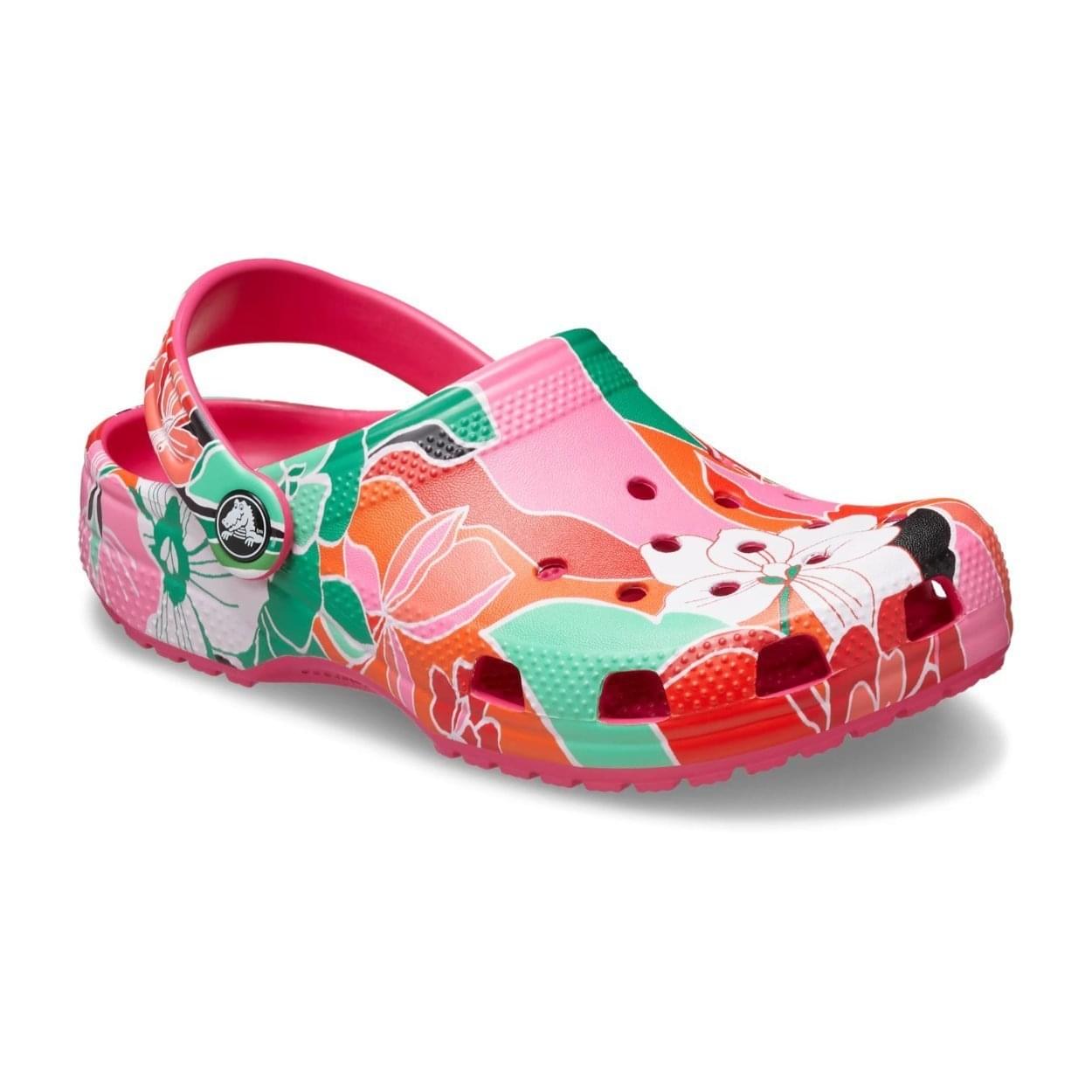 Crocs Classic Iridescent Glitter Clog Meisjes Roze