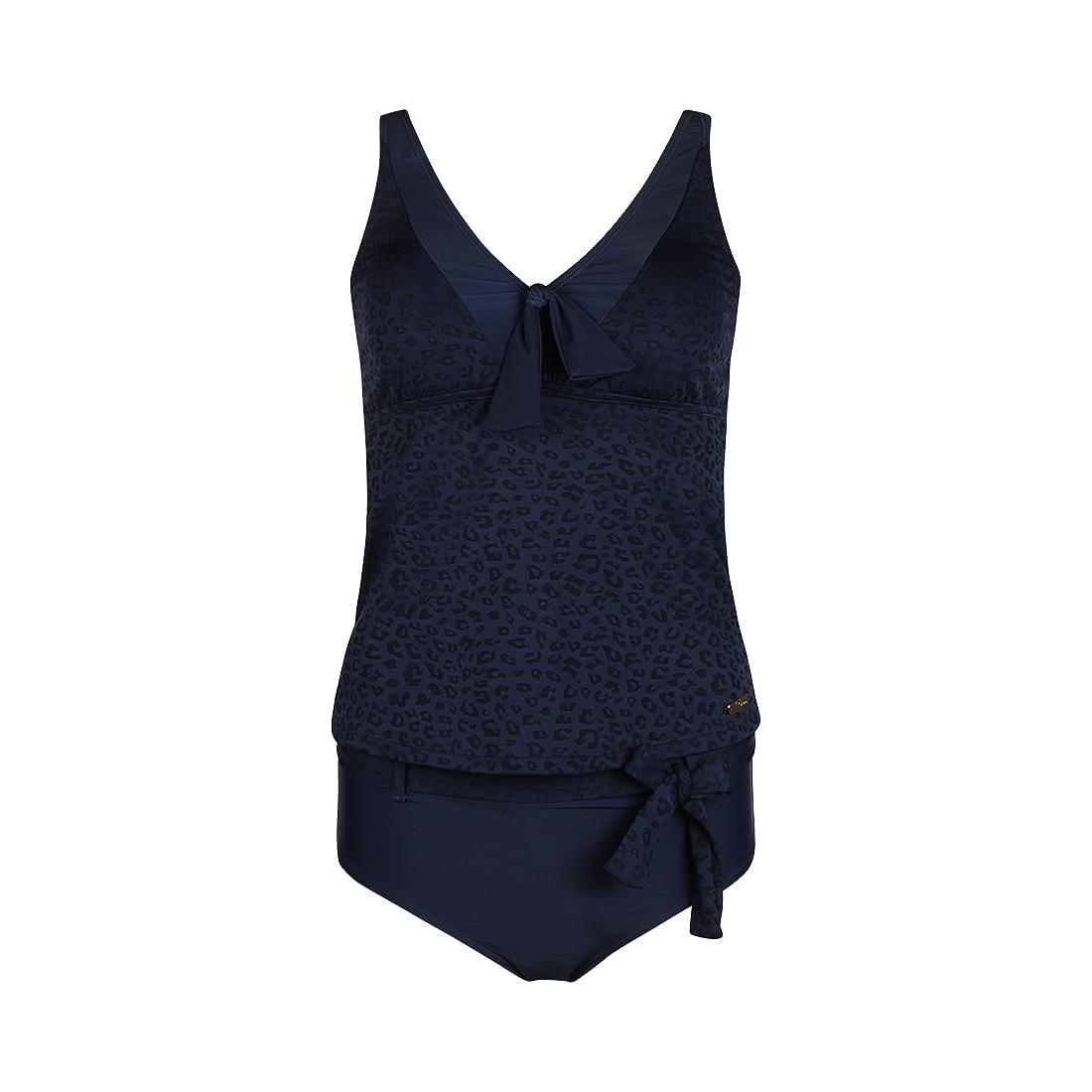 Mila Tiger Bow Tankini Dames Blauw