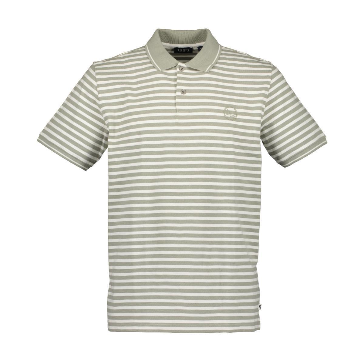 Blue Seven Small Stripe Polo Heren Groen