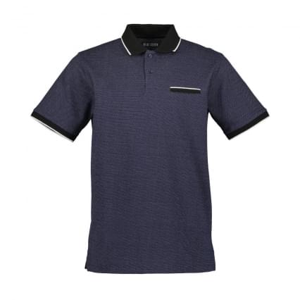 Blue Seven Contrast Polo Heren