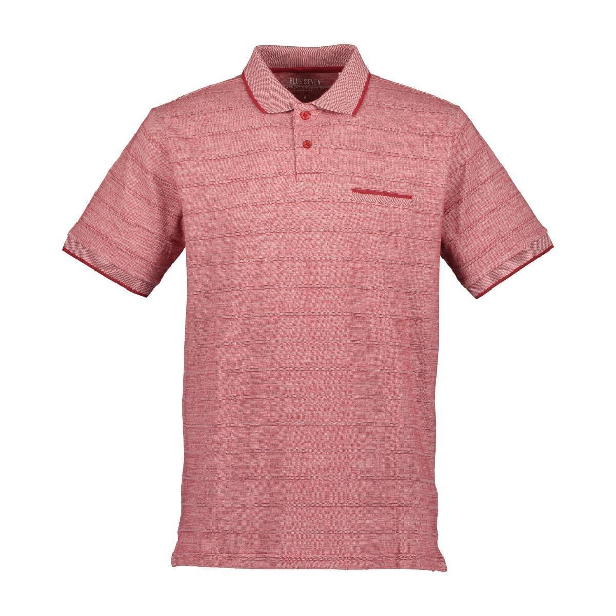 Blue Seven Rib Polo Heren Rood