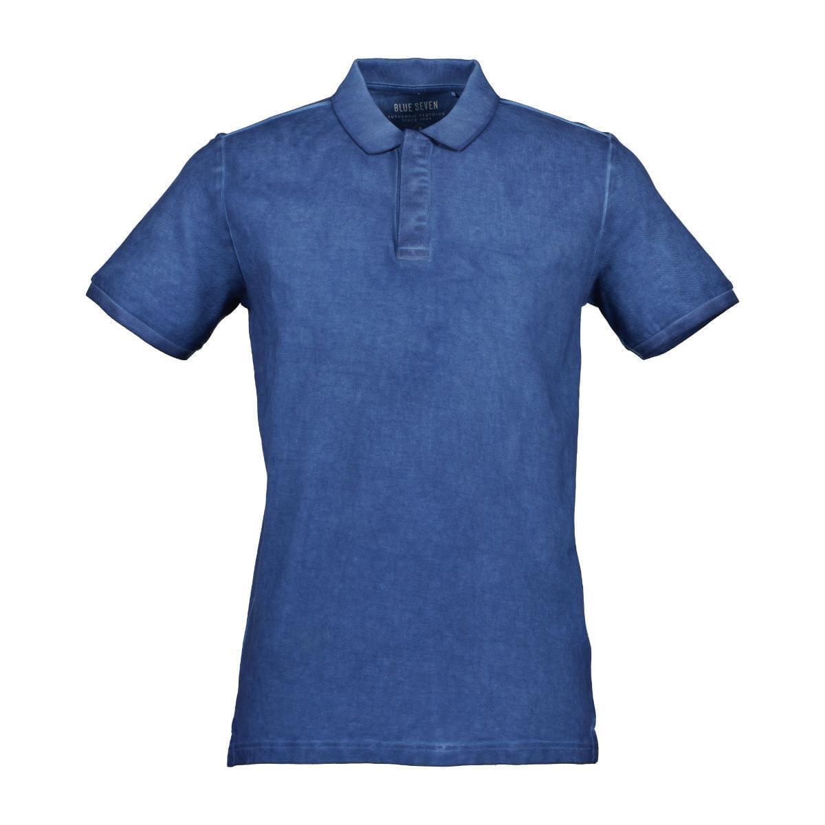 Blue Seven Stone Wash Polo Heren Blauw