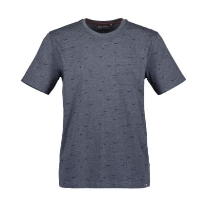 Blue Seven Birds T-shirt Heren