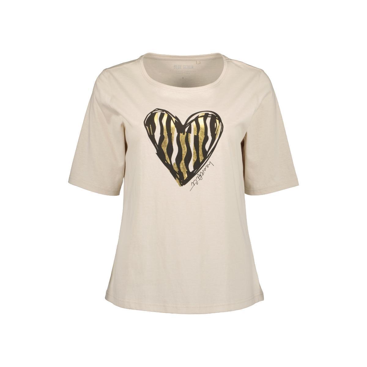 Blue Seven Heartfelt T-shirt Dames Beige