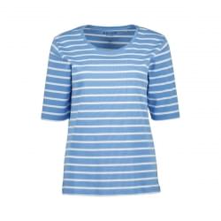 Blue Seven Stripe T-shirt Dames